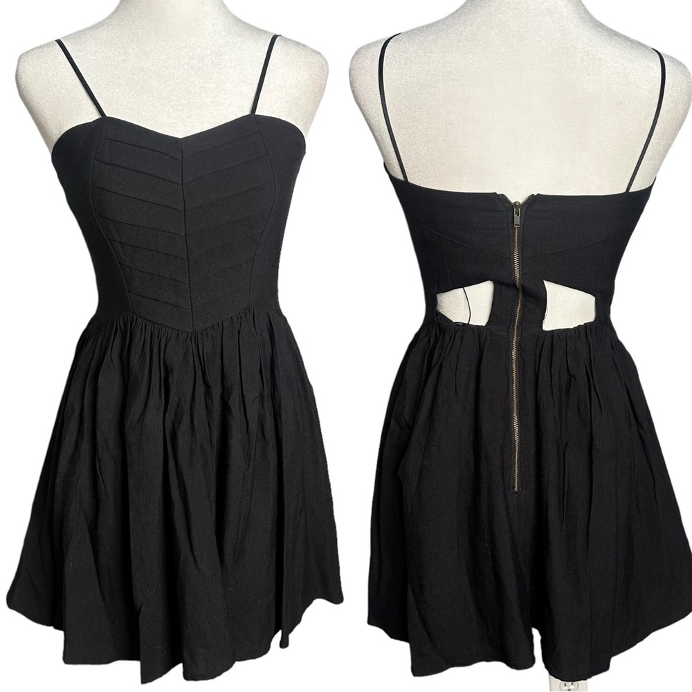 Keepsake the Label Bustier Little Black Cut Out Dress NEW